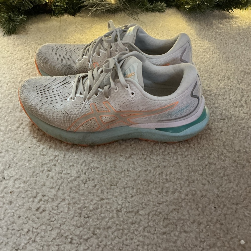 ASICS Women's Gray and Peach Running Shoes